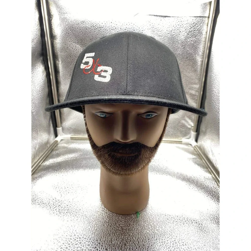 5/3 Fishing Hook No Excuses 210 Fitted by Flexfit Hat Mens 7 1/4 7 5/8 Black Cap